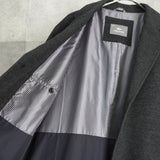 ラコステ ウールコート チェスターコート ストライプ柄裏地 グレー - NEWSED