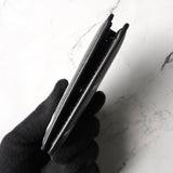 メゾン マルジェラ カレンダーロゴ レザー 二つ折り財布 コンパクトウォレット ブラック 箱付き - NEWSED