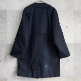 バーバリー ヴィンテージ ミドル丈 ステンカラーコート 裏地ノバチェック ネイビー - NEWSED