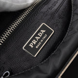 プラダ ポコノ テスート ナイロン サフィアーノ レザー ハンドバッグ ワンハンドル 三角プレート ブラック - NEWSED