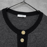イヴ サンローラン ヴィンテージ 金ボタン カーディガン グレー レディース - NEWSED