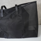 セリーヌ ヴィンテージ サークルロゴ ナイロン メッシュ トートバッグ ブラック - NEWSED