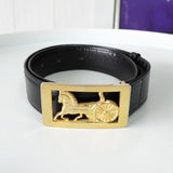 セリーヌ ヴィンテージ 輪馬車 サルキー レザー ベルト ブラック レディース - NEWSED