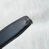 セリーヌ ヴィンテージ サルキー 輪馬車 レザー ベルト ブラック / ゴールド - NEWSED