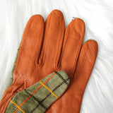 ヴィヴィアン ウエストウッド クロコ レザー スエード 異素材 コンビ 手袋 グローブ ブラウン カーキ - NEWSED