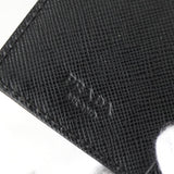 プラダ ポコノ テスート ナイロン サフィアーノレザー 三つ折り財布 トライアングルロゴ ブラック - NEWSED