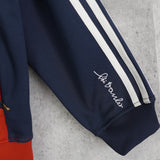 アディダス トラックジャケット ロゴ刺繍 レッド/ネイビー - NEWSED