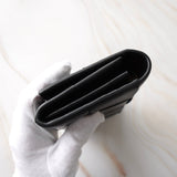 ボッテガ ヴェネタ イントレチャート カセット レザー ロングウォレット 二つ折り財布 ブラック - NEWSED