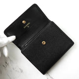 シャネル ココマーク キャビアスキン 三つ折り財布 ブラック - NEWSED