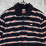 ナイキ ボーダー 半袖ポロシャツ ブラック / オレンジ - NEWSED