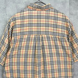 バーバリー ヴィンテージ ノバチェック ホースロゴ 刺繍 半袖シャツ ベージュ - NEWSED