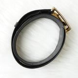 セリーヌ ヴィンテージ 輪馬車 サルキー レザー ベルト ブラック レディース - NEWSED