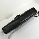 シャネル チョコバー ココマーク ターンロック チェーン セミショルダーバッグ ブラック - NEWSED