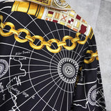 セリーヌ ヴィンテージ シルク レオナール 総柄 シャツ ワンピース ブラック / ゴールド レディース - NEWSED