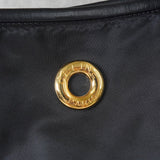 セリーヌ ヴィンテージ サークルロゴ ナイロン メッシュ トートバッグ ブラック - NEWSED