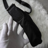 プラダ ポコノ テスートナイロン / レザー 三角プレート ショルダーバッグ ブラック - NEWSED