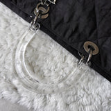 ディオール レディディオール カナージュ トロッター プラスチックハンドル トートバッグ ナイロンキャンバス /レザー ブラック 黒 - NEWSED