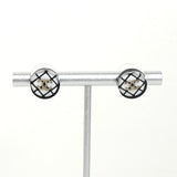 シャネル ココマーク チェック クリア サークル ピアス ホワイト / ブラック レディース - NEWSED