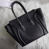 セリーヌ ラゲージ マイクロショッパー レザー ハンドバッグ ブラック - NEWSED