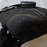 コーチ シグネチャー キャンバス ハンドバッグ ブラック - NEWSED