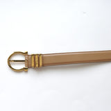 サルバトーレ・フェラガモ ガンチーニ レザー ベルト ゴールド / キャメル レディース - NEWSED