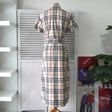 バーバリー ノバチェック 半袖 シャツ ワンピース アイボリー - NEWSED