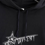 サンローラン パリ スター ロゴ パーカー ブラック - NEWSED