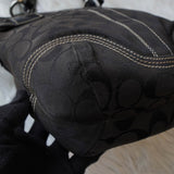 コーチ シグネチャー キャンバス ハンドバッグ ブラック - NEWSED