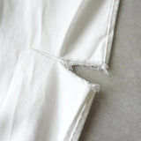 エムエムシックス メゾン マルジェラ スラッシュディティール ホワイト デニム ジーンズ - NEWSED