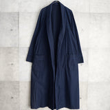 バーバリー ロング ガウンコート ストライプ柄 ネイビー - NEWSED