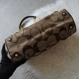 コーチ シグネチャー キャンバス トートバッグ ハンドバッグ ベージュ - NEWSED