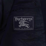 バーバリー ヴィンテージ ホースロゴ刻印入り 金ボタン テーラードジャケット ブレザー 紺ブレ ネイビー - NEWSED