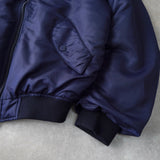 バレンシアガ ロゴ 中綿入り ボンバージャケット ネイビー - NEWSED