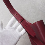 カルティエ マストライン レザー ショルダーバッグ ボルドー - NEWSED