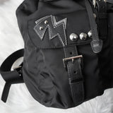 プラダ ポコノ テスート ナイロン サフィアーノレザー ロボット バックパック リュックサック ブラック ギャランティーカード付き - NEWSED