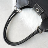 プラダ ポコノ テスート ナイロン レザー ワンショルダーバッグ 三角プレート トライアングルロゴ ブラック - NEWSED