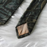 ミヤケ デザイン ヴィンテージ スタジオ シルク 総柄 ネクタイ カーキ - NEWSED