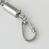 グッチ ロゴ ダブル カラビナ キーホルダー ストラップ シルバー - NEWSED