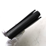 グッチ 型押しロゴ レザー 三つ折り財布 ブラック - NEWSED