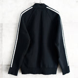 アディダス トラックジャケット ロゴ 刺繍 ブラック - NEWSED