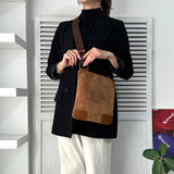 ロエベ アナグラム ショルダーバッグ ブラウン レザー / スエード - NEWSED