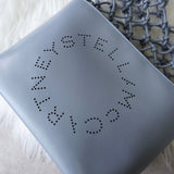 ステラ マッカートニー ノッテッド レザー 編み込み ハンドバッグ ブルー - NEWSED