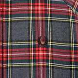 フレッドペリー リバーシブル ロゴ 刺繍 チェック柄 キルティングジャケット ブルゾン カーキ / グレー - NEWSED