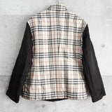 バーバリー リバーシブル ノバチェック ジップアップ 中綿ジャケット ブラック / ベージュ - NEWSED