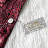 ヴィヴィアン ウエストウッド オーブロゴ レオパード ネクタイ レッド / ピンク タグ付き未使用品 - NEWSED