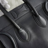 セリーヌ ラゲージ マイクロショッパー レザー ハンドバッグ ブラック - NEWSED