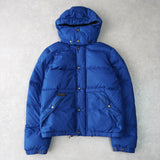 ポロ バイ ラルフローレン フーデッド ダウンジャケット フード取り外し可能 ブルー - NEWSED