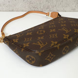 ルイ・ヴィトン モノグラム ポシェット アクセソワール レザー ハンドバッグ ワンショルダーバッグ ブラウン - NEWSED