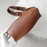 ステラマッカートニー ミニ クロスボディバッグ ショルダーバッグ レザー パンチングロゴ ブラウン - NEWSED