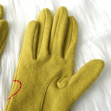 ヴィヴィアン ウエストウッド オーブ レザー口 手袋 グローブ ライム イエロー グリーン - NEWSED